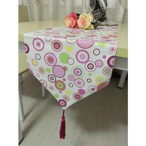 Free shipping Thick canvas table runners, tablecloths cotton Color circle on sale
