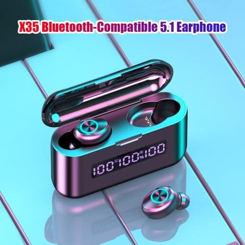 TWS Wireless Headphones 500Mah Charging Box Sports Waterproof Earbuds Bluetooth-compatible 5.1 Earphone Headset With Microphone