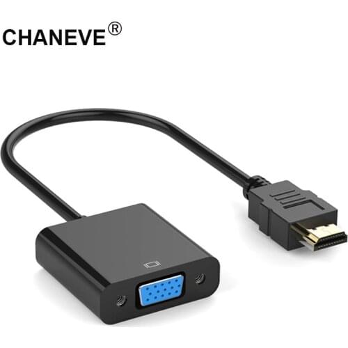 CHANEVE HDMI to VGA Adapter Converter Adapter 1080P Digital to Analog Video Audio For PC Laptop Tablet PS4 360