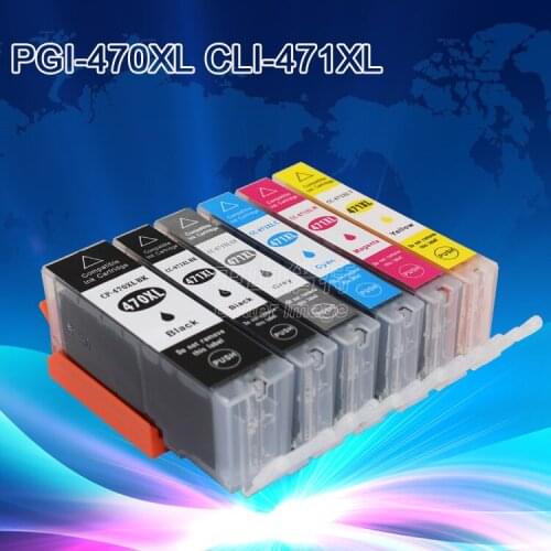 INK WAY 6 pack PGI-470 CLI-471 compatible ink cartridge For canon PIXMA MG7740 TS8040 TS9040 printer