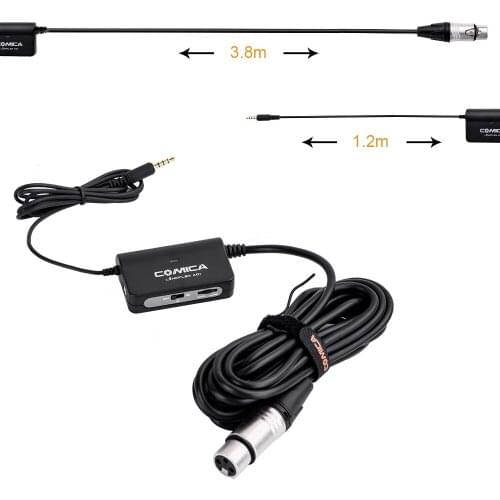 Comica LINKFLEX AD1 Microphone Preamp Adapter XLR to 3.5mm Audio Adapter preamp for DSLR Camera Camcorder and Smartphone 5d 6d 7