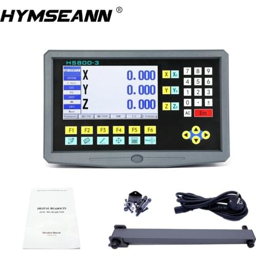 HS800-3 Multilingual 3 Axis Milling Lathe LCD DRO Digital Readout Display AC110V/220V Display For TTL linear Scale Displacement