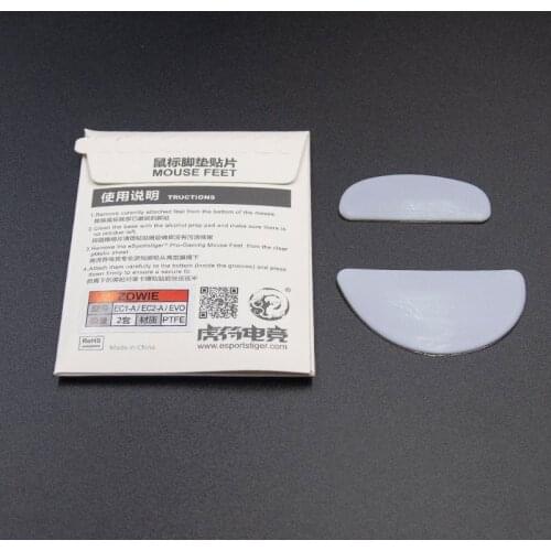 2 pcs/pack Tiger Gaming Mouse Skates For Zowie ZA 11 12 13 FK 1 2 EC1 A EC2 EC B EVO AM White Curve Edge edition Mouse foot pad
