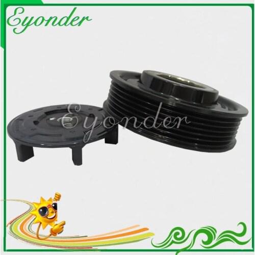AC A/C Air Conditioning Compressor Electromagnetic Magnetic Clutch Pulley Set PV6 with hub for Denso for Audi A3 1.6 1.9 2.0 A5