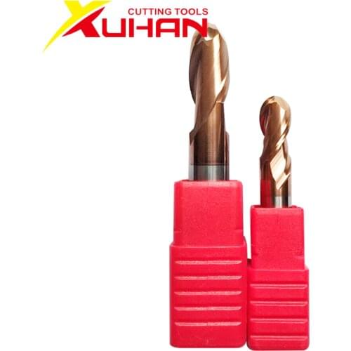 50pcs 100pcs HRC55 2 Flutes Carbide Ball Nose End Mill Tungsten steel Cutter CNC Router Bit Milling Tool Cutting tools