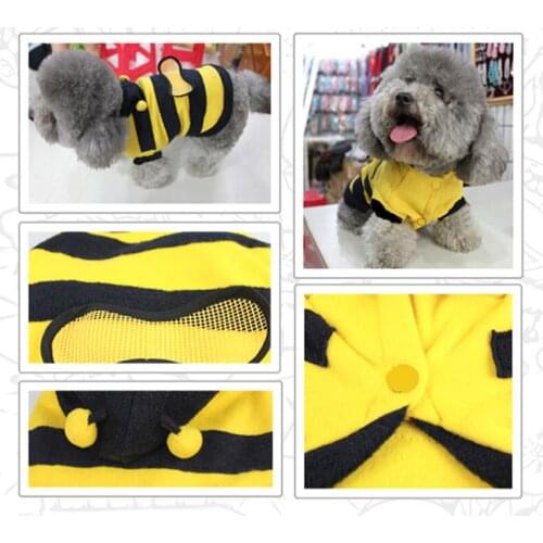 Cat Dog Clothing Cute Bumble Bee Dress Up Costume Apparel Coat Clothes Pet Supplies HY99