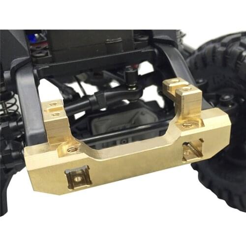 Brass Servo Fixing Bracket T4 Steering Gear Front Bumper Mount for Traxxas TRX6 G63 6×6 TRX4 G500 RC Car Accessories