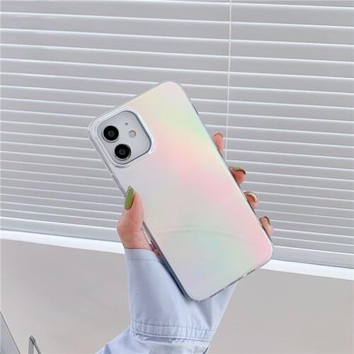 Laser luxury case for iphone 12 11 Pro Max XS XR X shell phone cases for iphone 12 mini 7 8 Plus anti-knock soft silicone coque