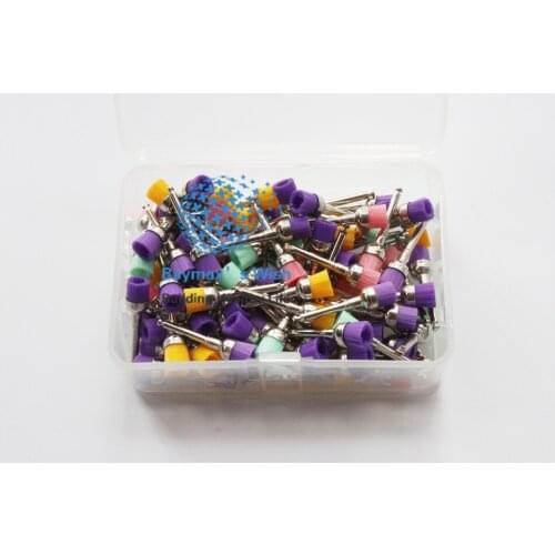 Best Sales 100Pcs/Box Dentist Dental Lab Colorful Nylon Polishing Polisher Brushes Bowl Types