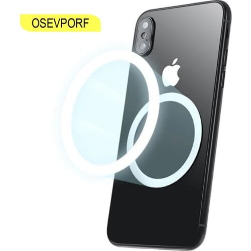 For Magsafe Magnetic Qi Wireless Charger Metal Ronud Ring Magnetic Car Phone Stand Holder Iron Sheet For iPhone 11 12 Pro 12Mini