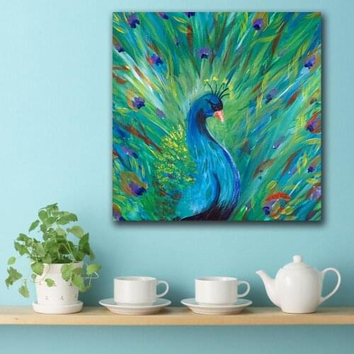 Fashion Oil Painting pretty peacock_2 Painting Home Decor On Canvas Modern Wall Art Canvas Print Poster Canvas Painting no frame