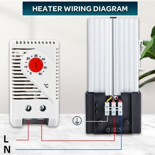 HGL 046 400W Natural industrial compact cabinet semiconductor with fan heater