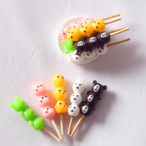 4 Colors Delicate Dollhouse Candied Haws Ornaments Resin Dollhouse Miniature Vivid for Kids