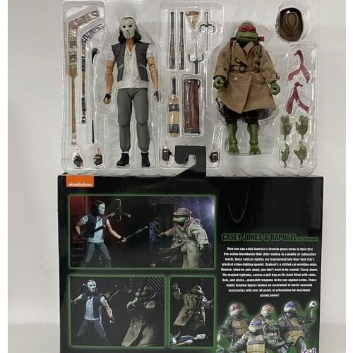 Original Casey Jones Raphael Action Figure NECA Bebop Rocksteady Figure Anime Turtle Figure Toys 2PCS/Set