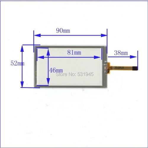 ZhiYuSun 90mm*52mm original handwritten3.5 inch touch screen panel free shipping 90*52 035093 on Digital resistance compatible