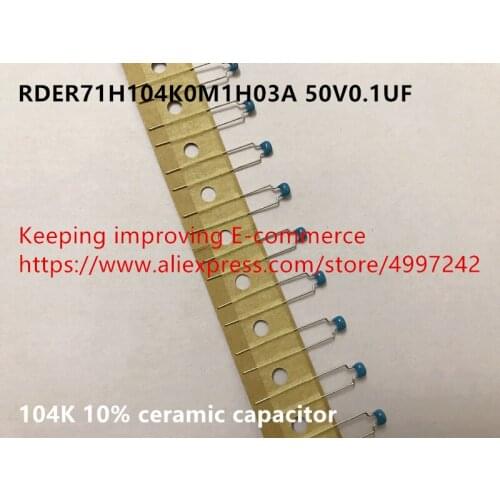 Original new 100% RDER71H104K0M1H03A 50V0.1UF 104K 10% ceramic capacitor (Inductor)