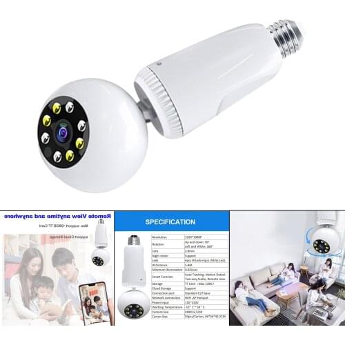 Panoramic WiFi Camera Home 1080P HD IP Security Mounted Camera Wireless Auto Tracking Al Detection 2 Way Talk Indoor Outdoor