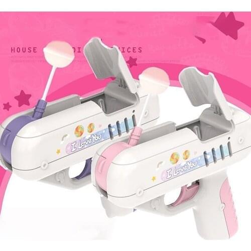 Candy Gun Sugar Lollipop Gun Sweet Toys for Girlfriends Light Toy lollipop storage Toy for Children Adult Gift