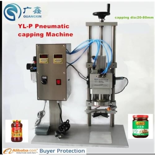 Semi-automatic glass bottle metal cap tightening machine Semi-automatic pneumatic capper for glass bottles capper for jars