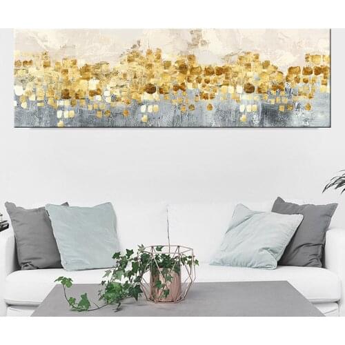 Nordic Poster Gold Canvas Print Bedroom Decoration Abstract Wall Picture For Living Room Canvas Mural Modern Room
