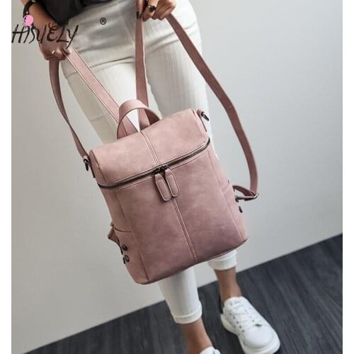Rivets Fashion PU Leather Backpack Women Casual Simple Double Shoulder Student Backpack Large Capacity Travel Bag teenage girls