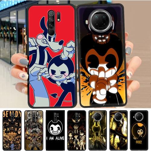Bendy The Ink Machine Case for Xiaomi Redmi Note 9S 9 8 10 Pro Max 8T 9C 9A K40 7 7A 8A Soft Black Phone Cover Funda