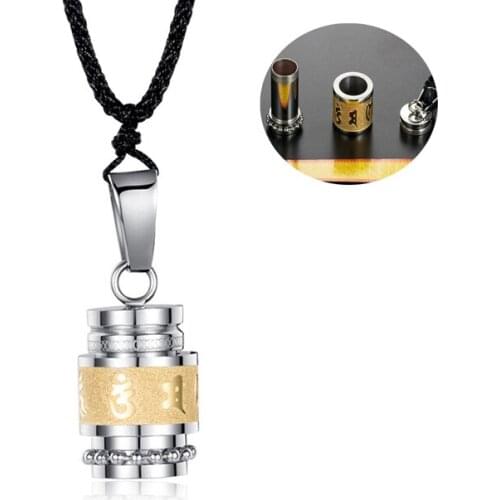 Shurangama Mantra Necklace Men Amulet Pendants Necklaces Buddhism Bodyguard Religious Jewelry Tibetan Prayer Rope Chain