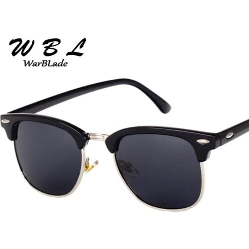 WarBLade High Quality Men Classic Brand Polarized Sunglasses Women Half Metal Mirror Unisex Sun Glasses UV400 2019