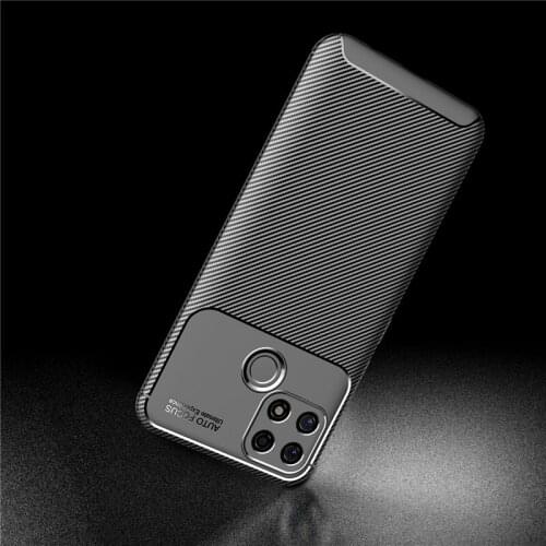 For Oppo A15 Case Cover Oppo A52 A72 A92 A53S A73 A93 Soft Silicone TPU Shockproof Bumper Carbon Fiber Phone Case For Oppo A15