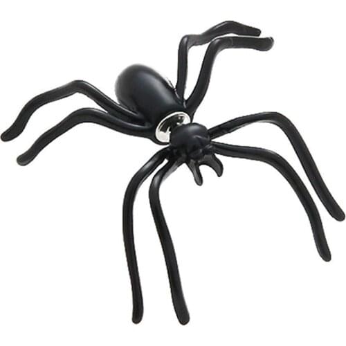 Woman Girls 3D Creepy Black Spider Ear Stud Earrings Haloween Party DIY Decoration Halloween Costumes Jewellery Gifts Fashion