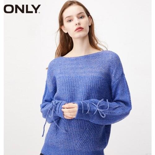 ONLY color bright silk belt loose fall winter sweater | 119324574