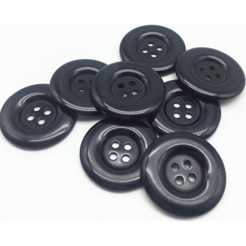100pcs Black 25mm Resin Round Tire 4 holes Buttons Coat Sweater Sewing Accessories DIY Button