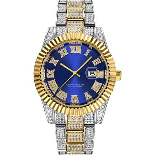 2021 Brand Luxury Hip Hop Designer Watches Men Fashion Alloy Band Calendar Quartz Vintage Watch Reloj Hombre Acero Inoxidable