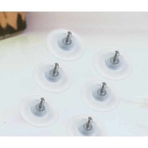 6pcs 4mm Furniture Desk Glass PVC Transparent Anti-Collision Suction Cups Sucker Hanger Pads with Screws for Glass Table