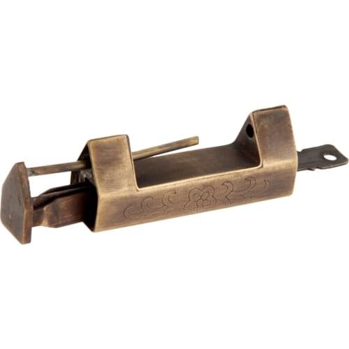 62*25*16mm Vintage Chinese Padlock Antique Chinese Old Lock Retro Jewelry Wooden Box Padlock Key for Suitcase Drawer Cabinet