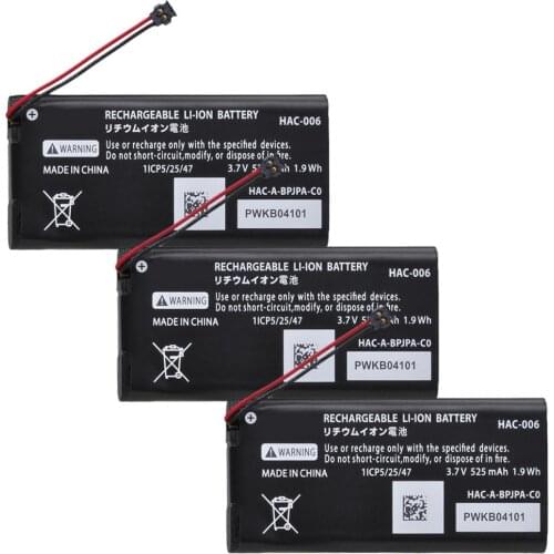3 pcs HAC-006 Switch Battery 525mAh HAC-BPJPA-C0 HAC-015/016 HAC-A-JCL-C0 HAC-A-JCR-C0 for Nintendo Switch Ns Joy-Con Controller