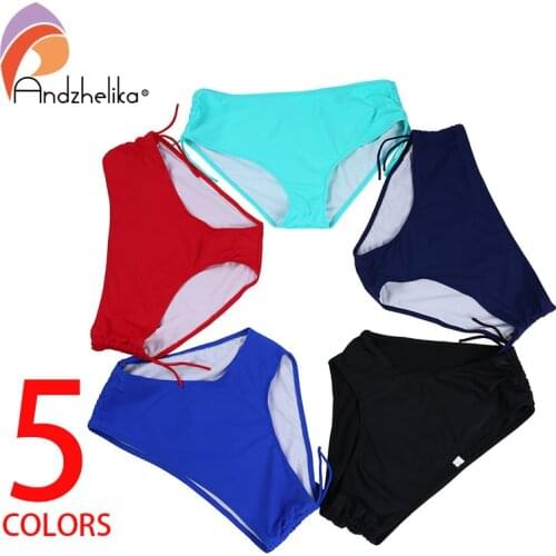 Andzhelika 2021 Women bikini Bottoms Plus Size XL-8XL Sport Adjustable Briefs Bathing Suit Panties Shorts Underwear Swimsuit
