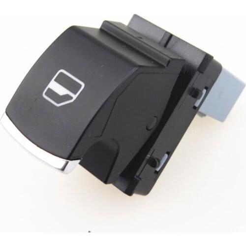 AZQFZ Chrome Passenger Side Window Opening Release Switch Button For VW Jetta MK5 MK6 Passat B6 3C Golf 5 6 Tiguan 5ND 959 855