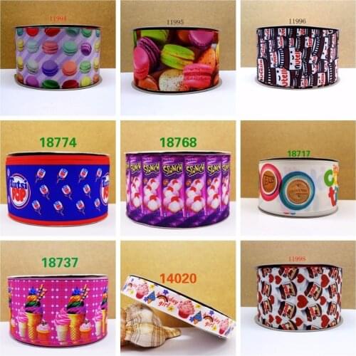 Free shipping 50 yard cartoon printed grosgrain ribbon 18774
