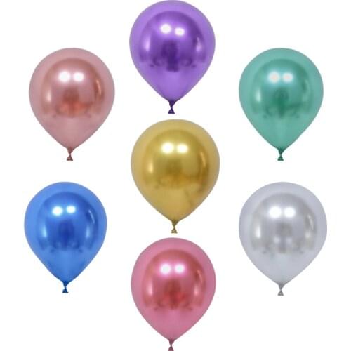 50pcs 5inch Glossy Metal Pearl Latex Balloons Metallic Colors Helium Air Balls Globos Birthday Party Decor Baby Shower Supplies