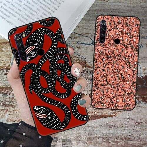 Phone Case For Xiaomi Redmi Note 8 8T 7 7A 9 9S 8A 4 5 Pro Black Cover Back Luxury Waterproof Tpu Art illustration polly nor