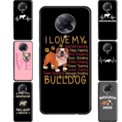 English Bulldog Heartbeat Case For Xiaomi Mi 11 Ultra 9T 10T Pro A3 Mi Note 10 Lite Back Cover For POCO X3 Pro M3 F3