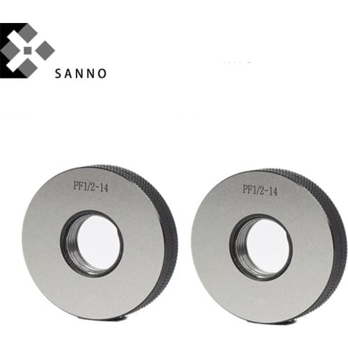Cylindrical thread ring gauges PF1/8, PF1/4, PF3/8, PF1/2, PF3/4, PF1 inch measuring tool JIS ring gauges Go & No Go weld gage