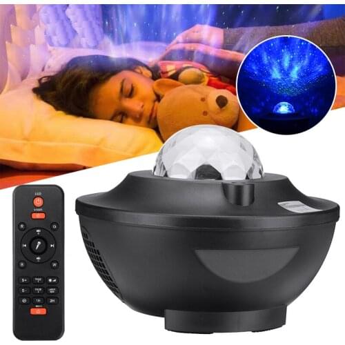 Colorful Led Night Lamp LED Star Projector Night Light Ocean Wave Projector Romantic Party Effect Lights with Remote Control