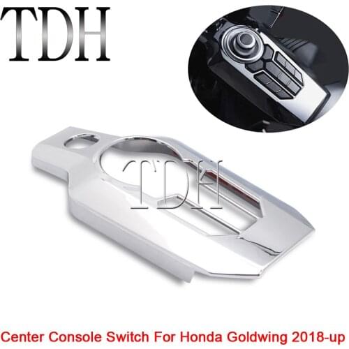 For Honda Gold Wing GL1800 Tour DCT Airbag 2018 2019 2020 2021 Chrome Plastic Motorcycle Center Console Switch Panel Cover Bezel