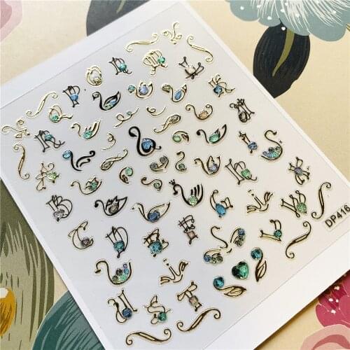DP-416 Swan Starfish Hippocampus Dolphin 3D Back glue Nail decal Nail sticker Nail decoration Nail art Nail tool Nail ornament