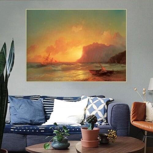 Holover Ivan Aivazovsky"The Sea. Koktebel" Canvas Oil Painting Romanticism Poster Artwork Wall Art Aesthetic Home Interior Decor