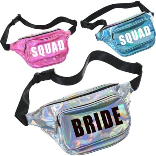 Personalised Bride & SQUA Waist bag Make Up Waterproof Bag Swimsuits Chest Pocket Unique Gifts Beach Theme Party Custom