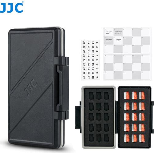 JJC 30 Slot Memory Card Case Wallet Holder Organizer for Micro SD Micro SDHC Micro SDXC TF MSD Card Storage Box Keeper Protector