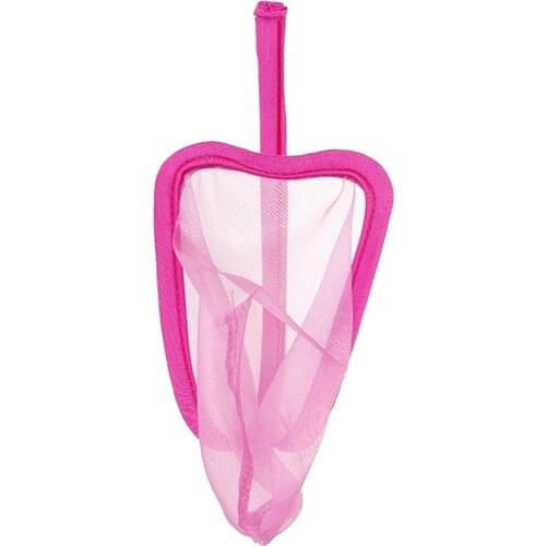 Men Heart-shaped Net Yarn Invisible Thong Underwear C-string Rose